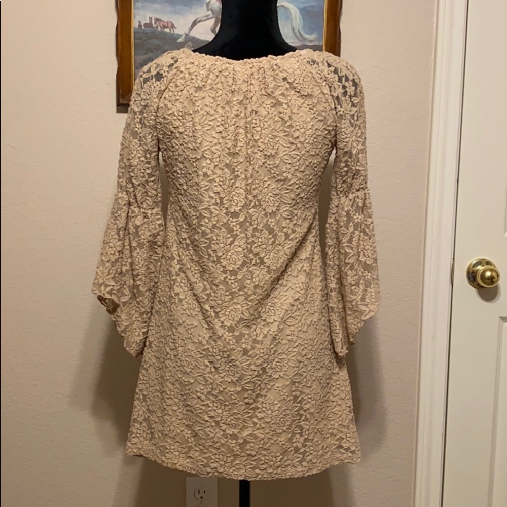 Tan Lace Dress - Picture 2 of 5